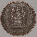 1987 - 2 CENT COIN (TWO CENT COIN) - RSA - BRONZE - KM#83 - BILINGUAL LEGEND - WILDEBEEST