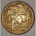 1984 - ONE DOLLAR - 1 DOLLAR - $1 - AUSTRALIA - ALUMINUM-BRONZE - KM# 77 - KANGAROOS