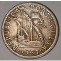 1967 - 2.5 ESCUDOS - 2$50 - 2 1/2 - PORTUGAL - PORTUGUESA - KM#590 - COPPER-NICKEL - PORTUGUESE