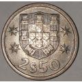 1978 - 2.5 ESCUDOS - 2$50 - 2 1/2 - PORTUGAL - PORTUGUESA - KM#590 - COPPER-NICKEL - PORTUGUESE