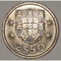 1982 - 2.5 ESCUDOS - 2$50 - 2 1/2 - PORTUGAL - PORTUGUESA - KM#590 - COPPER-NICKEL - PORTUGUESE