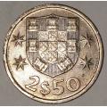 1985 - 2.5 ESCUDOS - 2$50 - 2 1/2 - PORTUGAL - PORTUGUESA - KM#590 - COPPER-NICKEL - PORTUGUESE