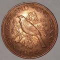 1964 - ONE PENNY - 1 PENNY - NEW ZEALAND - KM#24.2 - BRONZE - TUI BIRD