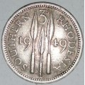 1949 - 3 PENCE - 3d - SOUTHERN RHODESIA