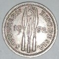 1952 - 3 PENCE - 3d - SOUTHERN RHODESIA