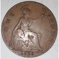 1929 - ONE PENNY - GREAT BRITAIN