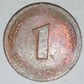 1971 D - 1 PFENNIG - ONE PFENNIG - GERMANY - FEDERAL REPUBLIC - (Copper Plated Steel)