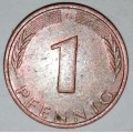 1976 G - 1 PFENNIG - ONE PFENNIG - GERMANY - FEDERAL REPUBLIC - (Copper Plated Steel)