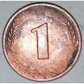 1978 D - 1 PFENNIG - ONE PFENNIG - GERMANY - FEDERAL REPUBLIC - (Copper Plated Steel)