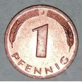 1996 J - 1 PFENNIG - ONE PFENNIG - GERMANY - FEDERAL REPUBLIC - (Copper Plated Steel)