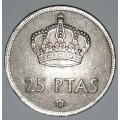 1975 (77) - 25 PESETAS (PTAS) - SPAIN/ESPANA