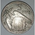 1957 (65) - 5 PESETAS (PTAS) - SPAIN/ESPANA