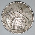 1957 (59) - 5 PESETAS (PTAS) - SPAIN/ESPANA