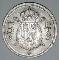 1975 (80) - 5 PESETAS (PTAS) - SPAIN/ESPANA