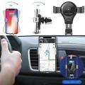 K80 Car Wireless Charger 10W Gravity Induction Air Outlet Clip - Black