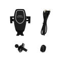 K80 Car Wireless Charger 10W Gravity Induction Air Outlet Clip - Black