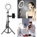 26CM Dimmable LED Tik Tok Ring Light With Tripod Stand  Makeup Phone Camera Selfie Live Streaming