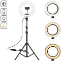 26CM 10inch Dimmable LED Tik Tok Ring Light With Tripod Stand  Makeup Phone Camera Selfie 2meter ST