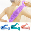 Silicone Back Body Scrubber Belt Men Women Bath Towel Double Side Shower Exfoliating Belts Body Wash