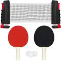 Emerson Portable Ping Pong Table Tennis Set w/ Retractable & Extendable Net