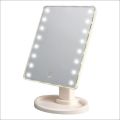 Fleek 360 Degree Magic Touch LED Make Up Mirror - White and pink colour
