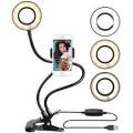 Selfie Ring Light with Cell Phone Holder Stand for Live