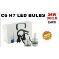 Snapdeal LED Lamp for Headlight - H7 C6 - 36W/3800 LM, FAN TYPE (pack of 2 Bulbs)