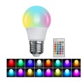 3W RGBW 16 Colors E27 LED Light Bulb Indoor Lamp With 24 Key Remote Control 85-265V