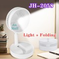 Portable Electric Fans Mini Desk Fans USB Rechargeable Fan 3-Speed 180 Fold with night light