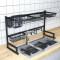 Dish Drain Rack Over Sink Dish Rack Drainer Shelf Kitchen Cutlery Holder Stainless Steel 85 cm size
