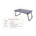 MARBLE BLACK WOOD Portable Laptop Table with Cup and Tablet Holder