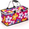Large Size Foldable Insulated Cooler Picnic Basket with Double Handles folding picnic basket