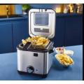 1.5 Litre 900W Compact Square Deep Fryer with Large View Window