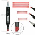 Markers 36 pcs marker Colours Graphic Drawing Painting Art Dual Tip Sketch Pens Set