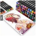 Markers 36 pcs marker Colours Graphic Drawing Painting Art Dual Tip Sketch Pens Set