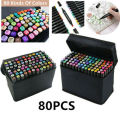80PCS Acrylic Paint Marker Pens Permanent Art Rock Metal Glass Pebble Waterproof