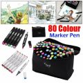80PCS Acrylic Paint Marker Pens Permanent Art Rock Metal Glass Pebble Waterproof