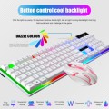 2in1 104 Keys Gaming Keyboard and Mouse Set USB Wired RGB Backlight Mechanical Feel Keyboard LED