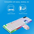 2in1 104 Keys Gaming Keyboard and Mouse Set USB Wired RGB Backlight Mechanical Feel Keyboard LED