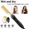 Hot Straightening Heat Pressing Comb Ceramic Curling Flat Iron Curler Designed Hair Straightener Cur