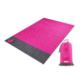 1.4M*2.1M Waterproof Beach Blanket Outdoor Portable Picnic Mat Camping Ground Mat (pink color)