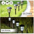 Outdoor Waterproof LED Solar Garden Pathway Lights - Pack of 6