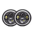75W Round 7 Inch LED Headlight For Jeep Wrangler Off-Road - Set Of 2