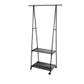 Clothes Rack Small Metal Garment Rack with Shelves for bedroom Rolling clothing rack for Hanging