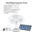 14 inch Rechargeable Solar Electric and Solar Fan Portable With Solar Panel
