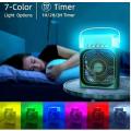 Air Conditioner Fan,Evaporative Air Cooler with 7 Colors LED Light
