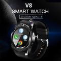 V8 SMARTWATCH - SUPPORTS MEMORY CARD + BLUETOOTH + SIMCARD