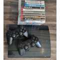 PS3 Console + 2 Controllers + 10 Games