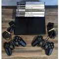 PS2 Console + 2 Controllers + Games