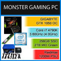 **MONSTER GAMING PC** i7 4790 @ 3.6GHz, Gigabyte GTX 1050 OC, 256SSD, 16GB RAM, 1200W PSU, and more